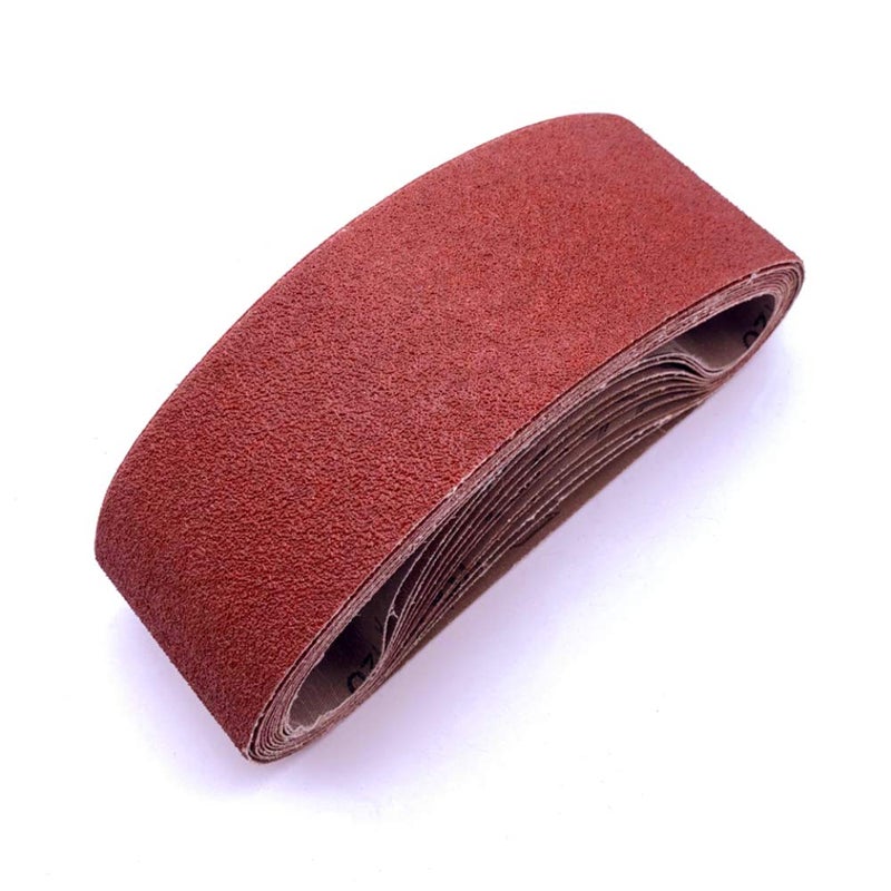 SHUTTLE GENIUS 4 x 21 Sanding Belt, 80 Grit Aluminum Oxide Belt Sander Paper 4x21,12 Pack (4x21 Inch, 80 Grit) - Image 1